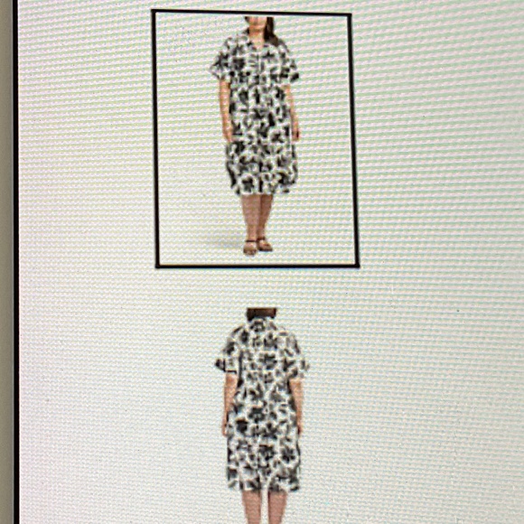 US Together Plus Empire Waist Dress Black/White/Floral Size 2X - Picture 2 of 14